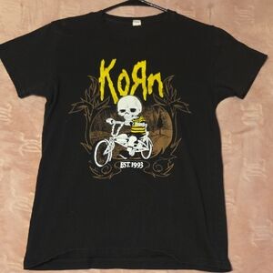 Black Graphic Korn Tee